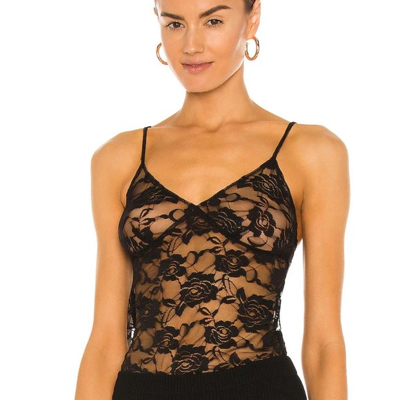 Norma Kamali Tops - NORMA KAMALI Fara Cami Slip Top in Black Rose Size XL/42